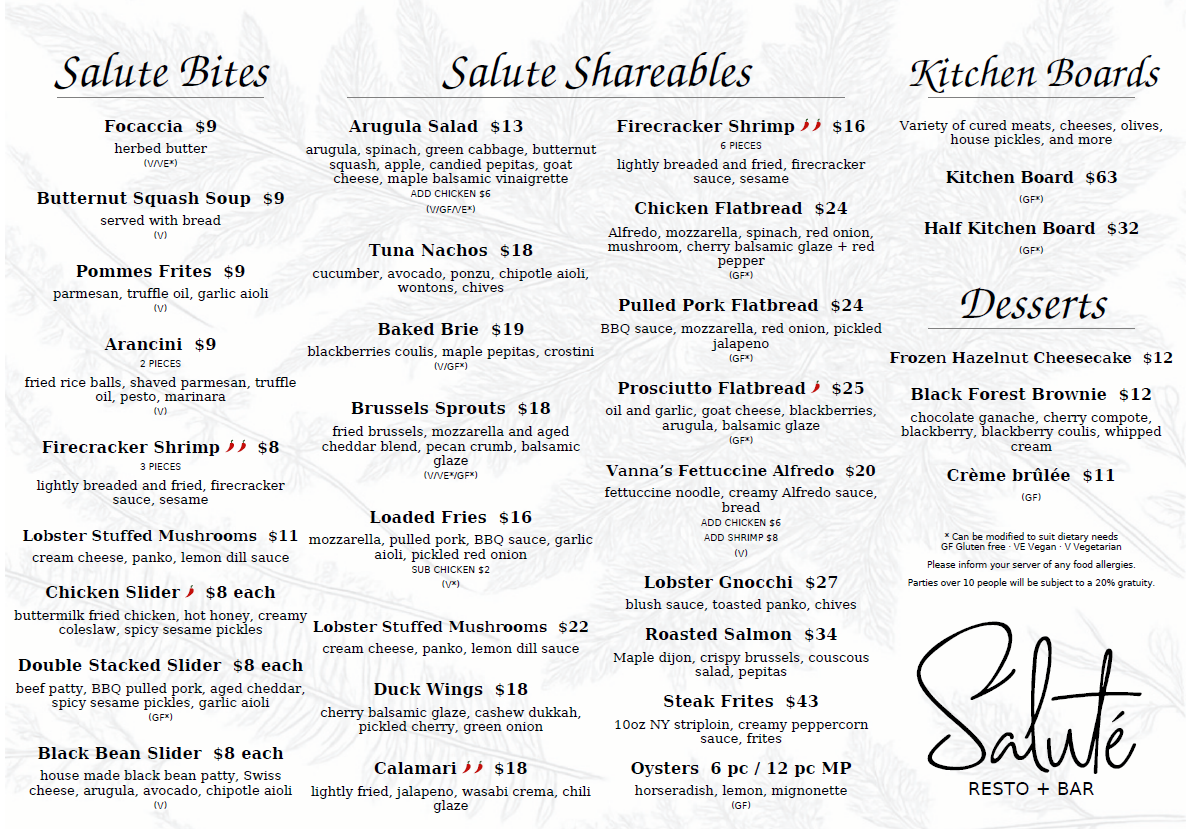 spring menu